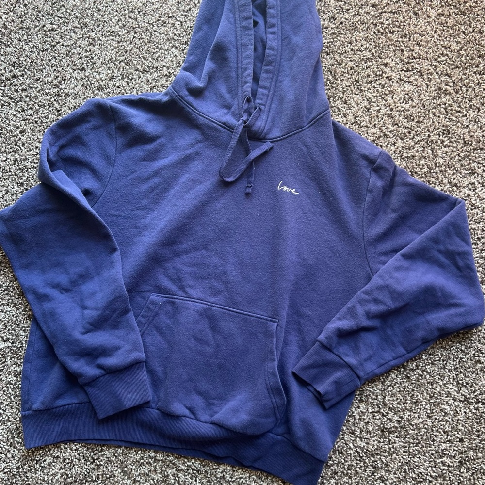 🍊3/$10 Love. Navy Blue Hoodie H&M